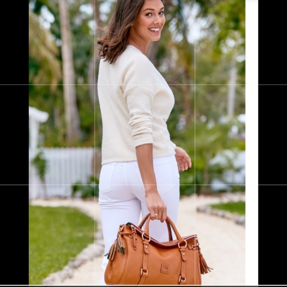 Dooney & Bourke Italy Florentine Leather Vaccetta satchel red bag - Picture 6 of 16